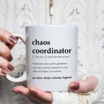 Chaos Coordinator Mugs For Women, Men, Boss, Coworker Birthday Christmas Gifts Novelty Coffee Ceramic  Cups  White 11 oz