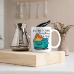 Gkodw It's Fine I'm Fine Everything is Funny 11oz Double-Sided Ceramic Mug, Dumpster Fire Coffee Mug for Men Women Colleague, Encouraging Gifts for Friend, Sarcastic Birthday Gifts for Coworker