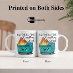 Gkodw It's Fine I'm Fine Everything is Funny 11oz Double-Sided Ceramic Mug, Dumpster Fire Coffee Mug for Men Women Colleague, Encouraging Gifts for Friend, Sarcastic Birthday Gifts for Coworker