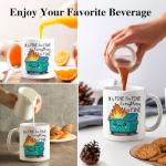Gkodw It's Fine I'm Fine Everything is Funny 11oz Double-Sided Ceramic Mug, Dumpster Fire Coffee Mug for Men Women Colleague, Encouraging Gifts for Friend, Sarcastic Birthday Gifts for Coworker
