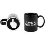 Creative mugs,Have a Nice Day Coffee Mug Middle Finger Funny Cup for Coffee Milk Tea Cups,Ceramic Coffee Porcelain Tea Cup Gift