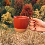 Mora Ceramic Artisan Matte Large Latte Mug Set of 4, 16oz - Microwavable, Porcelain Coffee Cups With Big Handle - Modern, Boho, Unique Style For Any Kitchen. Microwave Safe Stoneware - Marina Colors