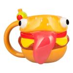 Paladone Fortnite Durrr Burger Shaped Mug 450ml, Officially Licensed Novelty Gaming Ceramic Coffee Cup for Tea, Hot Chocolate and More, Gift for Boys