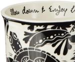 Karma Gifts 16 oz Black and White Boho Mug Sea Turtle - Cute Coffee and Tea Mug - Ceramic Coffee Mugs for Women and Men, 1 Count (Pack of 1)