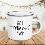 Best Mom/dad Ever Mugs Creative Glass Coffee Tea Drinks Dessert Milk Cup Enamel Mug Handle Drinkware Father's Mother's Day Gifts