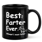 Yamgqus Gifts for Dad, Funny Fathers Day Gift Coffee Mugs, Awesome Daddy Gifts, 11oz Novel Coffee Tea Mugs with Hilarious Pattern for Dad for Birthday Father's Day(Black)
