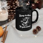 Coffee Mug Ceramic 11 oz Funny Mug Hang In There It Gets Worse Black Coffee Cup With Cartoon Bomb Character Dark Humor Sarcastic Novelty Ceramic Tea Cup Dishwasher Safe 11oz