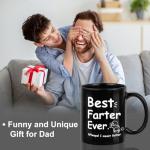 Yamgqus Gifts for Dad, Funny Fathers Day Gift Coffee Mugs, Awesome Daddy Gifts, 11oz Novel Coffee Tea Mugs with Hilarious Pattern for Dad for Birthday Father's Day(Black)