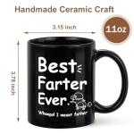 Yamgqus Gifts for Dad, Funny Fathers Day Gift Coffee Mugs, Awesome Daddy Gifts, 11oz Novel Coffee Tea Mugs with Hilarious Pattern for Dad for Birthday Father's Day(Black)