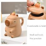 Disoza Capybara Mug Ceramic Tea Cup 15 OZ Cute One Piece Funny Coffee Cup Cappuccino Mug Gifts for Women Men Girlfriend Friend
