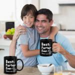 Yamgqus Gifts for Dad, Funny Fathers Day Gift Coffee Mugs, Awesome Daddy Gifts, 11oz Novel Coffee Tea Mugs with Hilarious Pattern for Dad for Birthday Father's Day(Black)