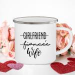 Mrs/mr Right Print Couple Mugs Creative Coffee Cup Drink Dessert Breakfast Milk Cups Enamel Mugs Handle Drinkware Valentine Gift
