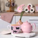 MFoffice Halloween Mugs - 20 oz Bone China Black Cat Coffee Mug with Pumpkin, Cute Spooky Halloween Gifts for Friends and Family, Designed in England by Harvest Green Studio