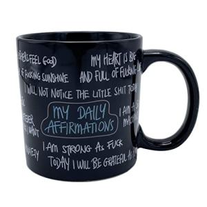 Island Dogs Giant Affirmations 22-Ounce Funny Coffee Mug – Large Ceramic Cup for Coffee Lovers With Bold Affirmations & Dirty Words – Fun & Inspirational Gift