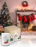 BLUE RIBBON Christmas, Funny Movie Mugs Gift from Family, Friends in Decorative Box 15 oz