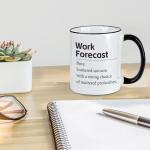 Slugeren Gifts for Coworkers Boss, Work Forecast Coffee Mug, Funny Coworker Sarcasm Appreciation Gifts for Men Women, Besties Gift for Women, 11Oz
