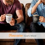 Christian Art Gifts Inspirational Bible Verse Ceramic Coffee & Tea Mug for Men & Women: Trust in the Lord Encouraging Scripture Proverb, Lead & Cadmium-free Novelty Drinkware, White/Black/Gold, 12 oz.