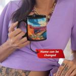 Customized Sunset Landscape Ceramic Mug 11oz 15oz, Custom Nature Inspired Coffee Cup, Arizona Souvenir Mug, Unique Personalized Name Full Wrap Cup, Black Mug For Travelers, 1PCS