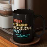 Funny Coffee Mugs For Men White Straight Republican Male Mug, Funny Political Gifts Proud Republican Mug Republican Gifts For Men Straight White Man Funny Republican Mugs Black Mug 15oz Starter Fluid