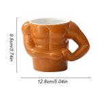 3D Ceramic Mug Muscle Mug Coffee Mug Milk Mug Man Gym Trainer Office Household Creative Funny Water Cup New Year Birthday Gift