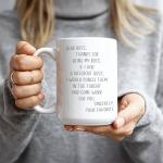 Hogg Dear Boss Mug Punch Throat, 15 oz Ceramic Coffee Cup, Dear Boss Coffee Mug, Funny Gifts for Work, Office Cups, Thank You Gifts for Manager, Work Anniversary