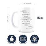 Hogg Dear Boss Mug Punch Throat, 15 oz Ceramic Coffee Cup, Dear Boss Coffee Mug, Funny Gifts for Work, Office Cups, Thank You Gifts for Manager, Work Anniversary