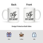 1pc, Dad Shit Funny Coffee Mug - Funny Skeleton Mug - 11oz Ceramic Tea Cup - Humor Mug For Dad Father's Day (11oz, White)