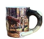 Rivers Edge Products 3D Ceramic Coffee Mug - 15 Oz Ceramic Cup with Handle - Novelty Drinkware for Coffee, Espresso, Latte, Tea - Gift-Ready, Decorative Drinking Glass - Deer