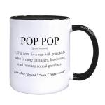 Foyoulame Pop Pop Coffee Mugs, Grandpa Coffee Teacup, Fathers Day Christmas Birthday Gifts for Pops PopPop, Grandpa Gifts from Grandkids Grandchildren, Pop Pop Definition Ceramic CoffeeMug 11oz