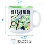 Silver Buffalo Rick and Morty Intense Scene Ceramic Camper Mug, 20 Ounces