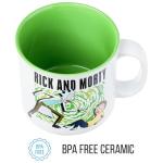 Silver Buffalo Rick and Morty Intense Scene Ceramic Camper Mug, 20 Ounces