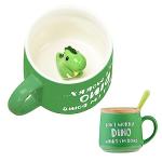 BigNoseDeer Cute Dinosaur Mug Ceramic Coffee Mug with 3D Cartoon Dino Inside,Funny Mugs with lid Spoon,White Elephant Gifts for Adults,Gag Gifts for Women Animal Gift Cute Stuff Cool Stuff
