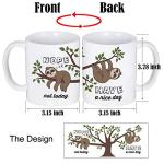LOZACHE Cute Sloth Gifts Nope Not Today Funny Coffee Mug Have A Nice Day Ceramic Tea Cup 11oz, Kawaii Birthday Present for Men Women Wife Husband Daughter Friends Coworker
