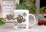 LOZACHE Cute Sloth Gifts Nope Not Today Funny Coffee Mug Have A Nice Day Ceramic Tea Cup 11oz, Kawaii Birthday Present for Men Women Wife Husband Daughter Friends Coworker