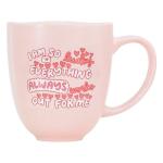 Greefun Blush Pink 13oz Coffee Mug- I Am So Lucky Ceramic Affirmation Mug, Inspirational Ceramic Coffee Tea Cup with Handle, Women Girl Lover Gifts