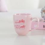 Greefun Blush Pink 13oz Coffee Mug- I Am So Lucky Ceramic Affirmation Mug, Inspirational Ceramic Coffee Tea Cup with Handle, Women Girl Lover Gifts