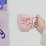 Greefun Blush Pink 13oz Coffee Mug- I Am So Lucky Ceramic Affirmation Mug, Inspirational Ceramic Coffee Tea Cup with Handle, Women Girl Lover Gifts