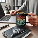 XKZGSZB Let Me Drop Everything And Work On Your Problem, Funny Double Sided Print Office Home Ceramic Coffee Mug, Gifts for Dad Mom Family Friend Teacher Doctor Leader Colleague Boss Manger