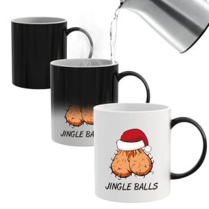 White Elephant Gifts for Adults - Christmas Stocking Stuffers for Men Women, Message Appears as it Heats Coffee Mug Novelty Gag Funny Gifts for Christmas Valentines Day Birthday Prank Office Joke