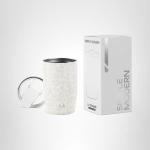 Simple Modern Travel Coffee Mug Tumbler with Flip Lid | Reusable Insulated Stainless Steel Cold Brew Iced Coffee Cup Thermos | Gifts for Women Men Him Her | Voyager Collection | 12oz | Cream Leopard