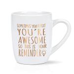 Maustic Thank You Gifts, Sometimes You Forget You're Awesome Mug, Inspirational Encouragement Gifts for Women, Employee Appreciation Gifts, You are Awesome Gifts, Coffee Mugs for Women 12 Oz White