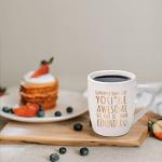 Maustic Thank You Gifts, Sometimes You Forget You're Awesome Mug, Inspirational Encouragement Gifts for Women, Employee Appreciation Gifts, You are Awesome Gifts, Coffee Mugs for Women 12 Oz White