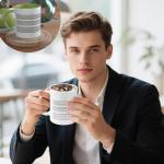 Ylahdent Hidden Message Coffee Mug, 11oz Novelty Funny Ceramic Cup Gift for Work Bestie, Coworkers, Friends, Family (Black)