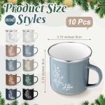 Gandeer 10 Pcs Inspirational Gifts Enamel Mugs with Handle Motivational Coffee Mug 12 oz Inspirational Cups Employee Appreciation Gifts for Assistant Nurse Staff Coworkers Teacher