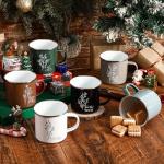 Gandeer 10 Pcs Inspirational Gifts Enamel Mugs with Handle Motivational Coffee Mug 12 oz Inspirational Cups Employee Appreciation Gifts for Assistant Nurse Staff Coworkers Teacher