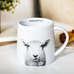 Pavilion Gift Company - Baaahd Bitch - Sheep - 17 Oz Coffee Mug Tea Cup Farm Animal Farmer