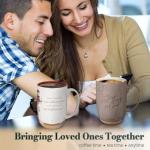 Christian Art Gifts Large Inspirational Ceramic Coffee & Tea Scripture Mug for Men & Women: I Will Carry You Encouraging Bible Verse, Lighthouse Themed Novelty Clay Base Cup, White & Brown, 15 oz.