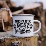 Promoted to Grandpa Mug Grandfather Coffee Mugs for Pregnancy Announcement New Baby Family enamel Cup surprise gift for grandad