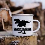 Promoted to Grandpa Mug Grandfather Coffee Mugs for Pregnancy Announcement New Baby Family enamel Cup surprise gift for grandad