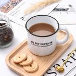 YHRJWN In My Defense I Was Left Unsupervised Mug, Funny Coffee Mug for Men, Coworker, Friend, Sarcastic Gifts for Dad, Husband, Brother, Boyfriend, Novelty Silly Mugs, 15 Oz White